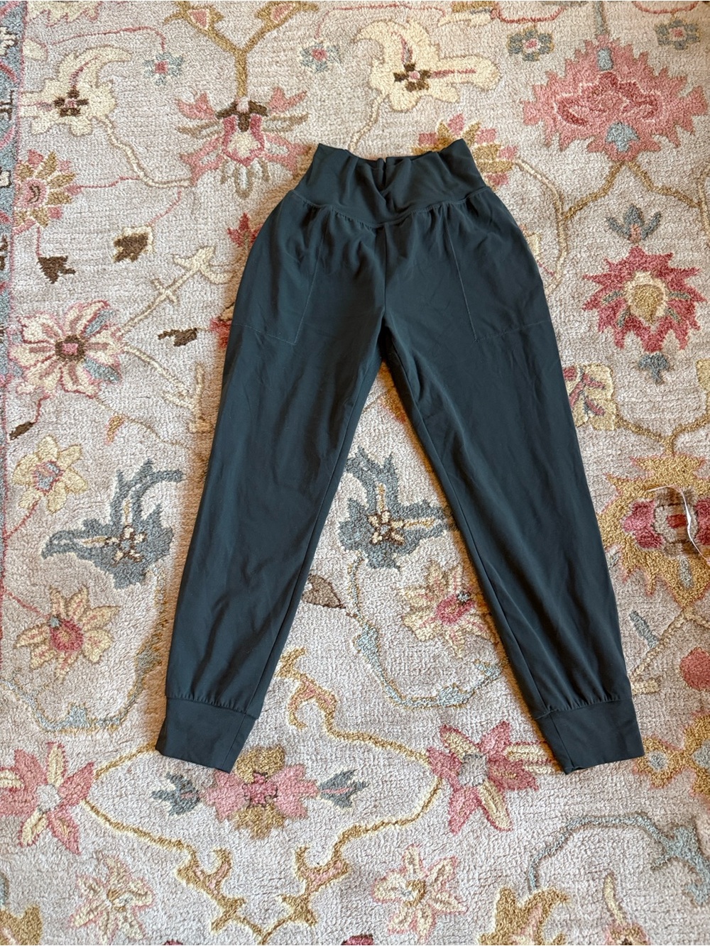 Athleta Olive Green High-Waist Jogger Pants - Picture 3 of 4